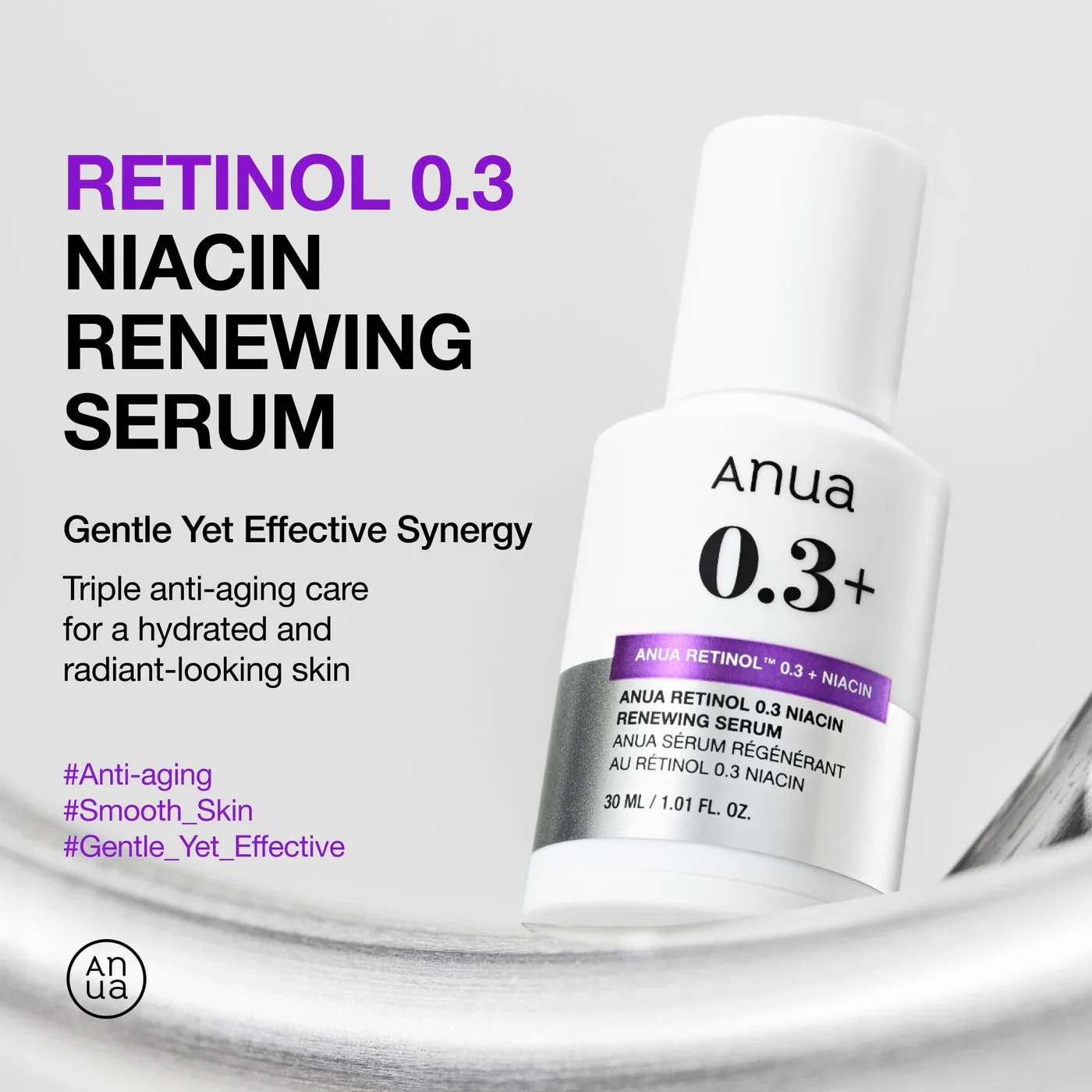 Anua] Retinol™ 0.3% + Niacin Renewing Serum 30ml | K-Beauty Kenya